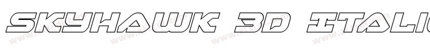 Skyhawk 3D Italic字体转换